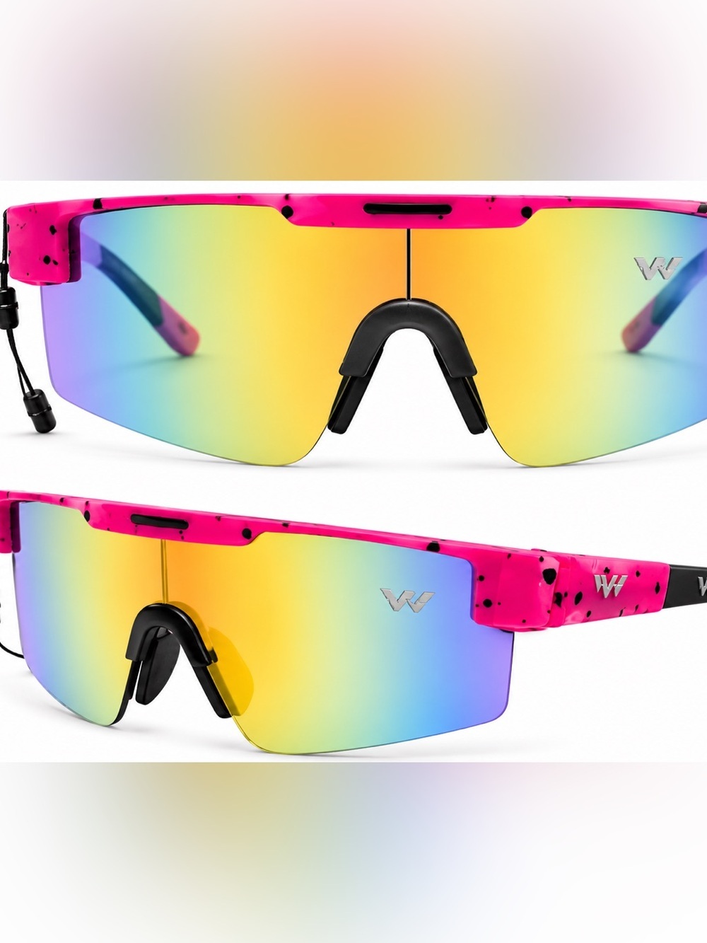 Wiley X Kids Pink Mirrored Shield Sunglasses
